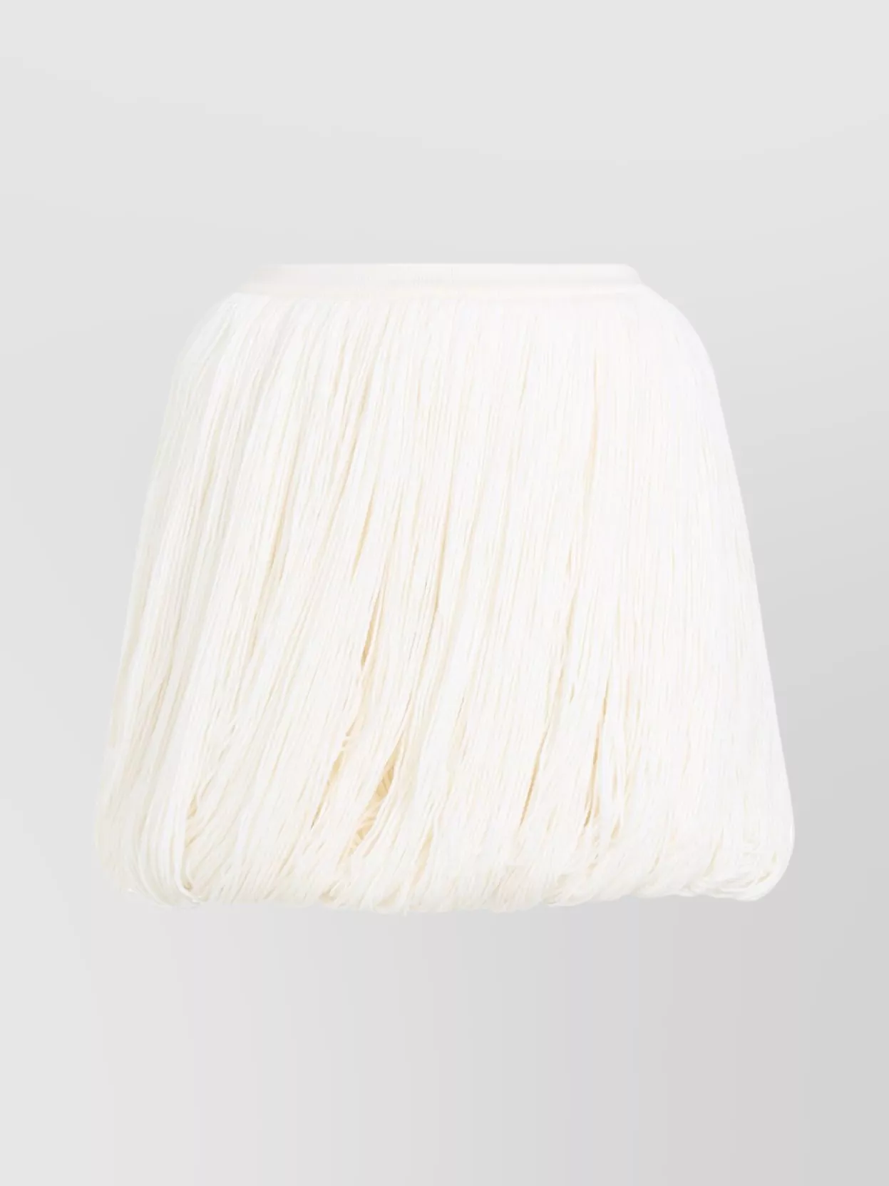 Shop Alaïa Wool Blend Fringed Skirt In White