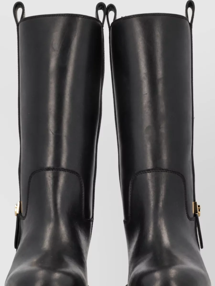 Ferragamo leather biker boots