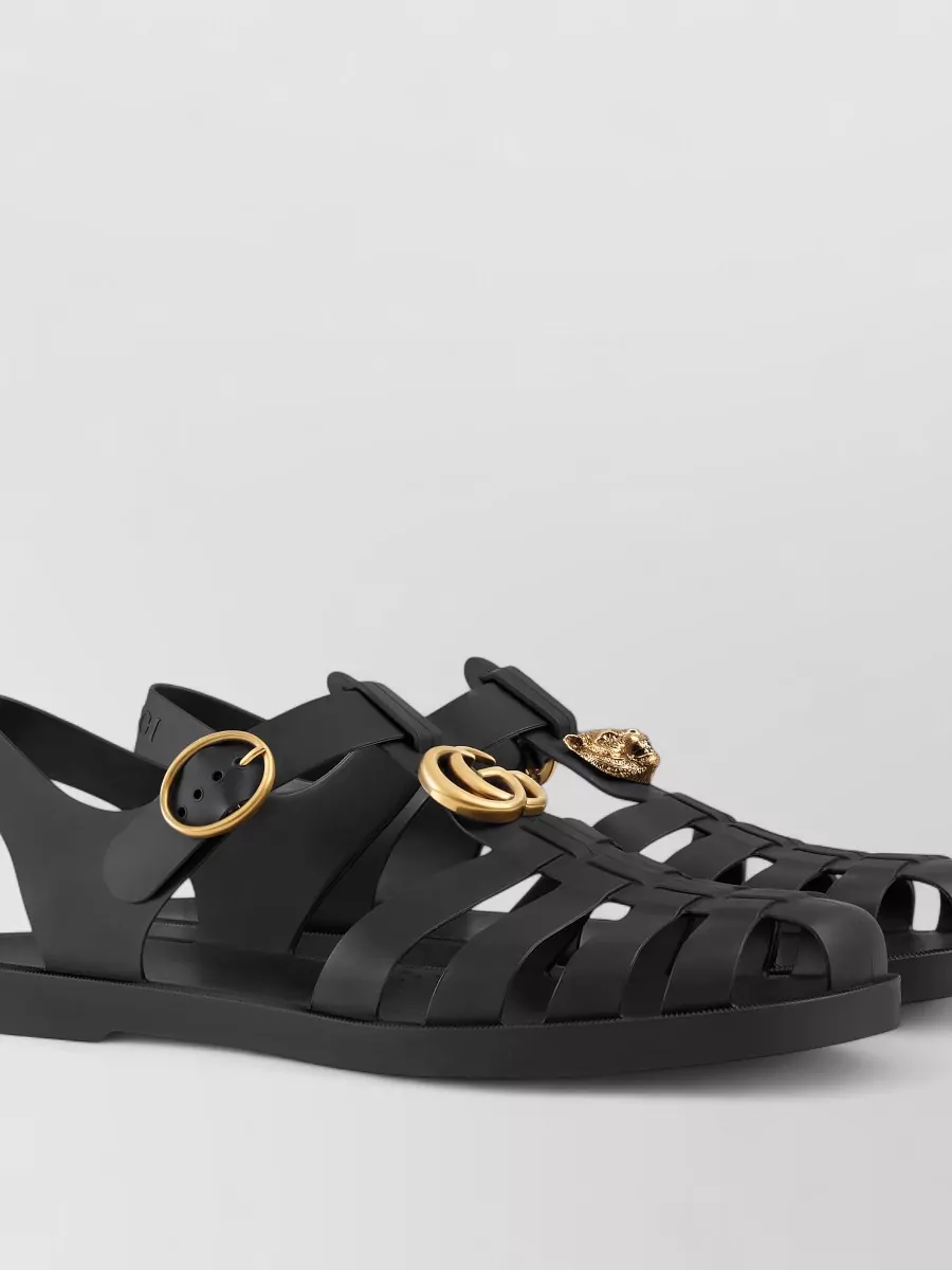 Gucci Sandal Double G Flat Sole Open Toe