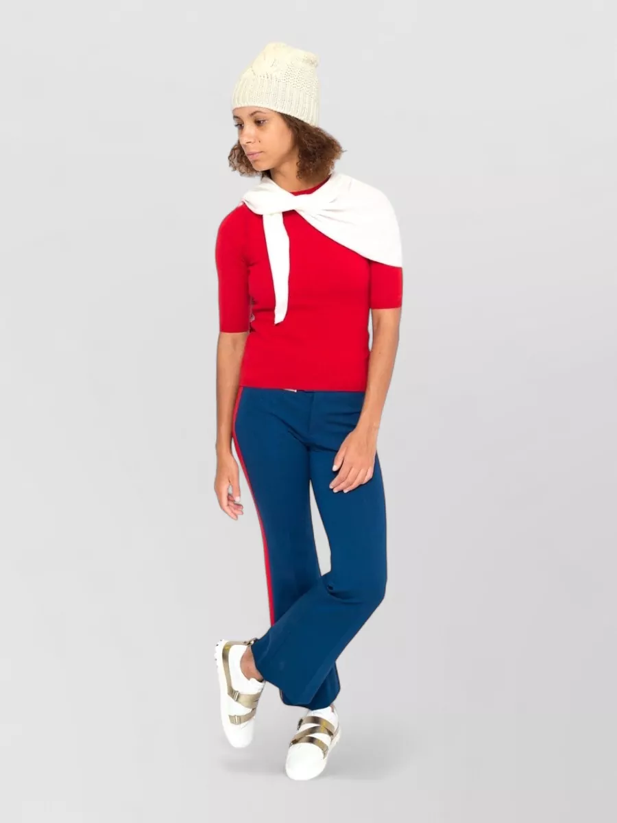 La Rose cashmere 3/4-sleeve knit top