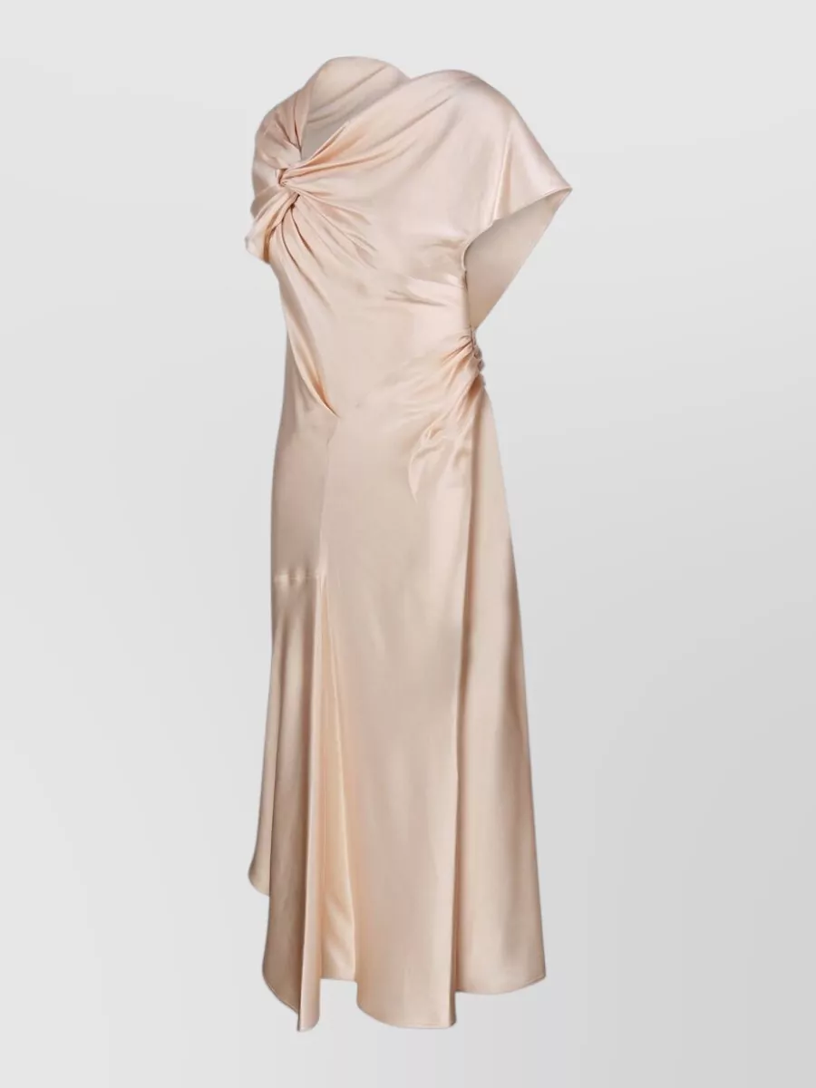 Victoria Beckham Asymmetric Twist Midi Dress