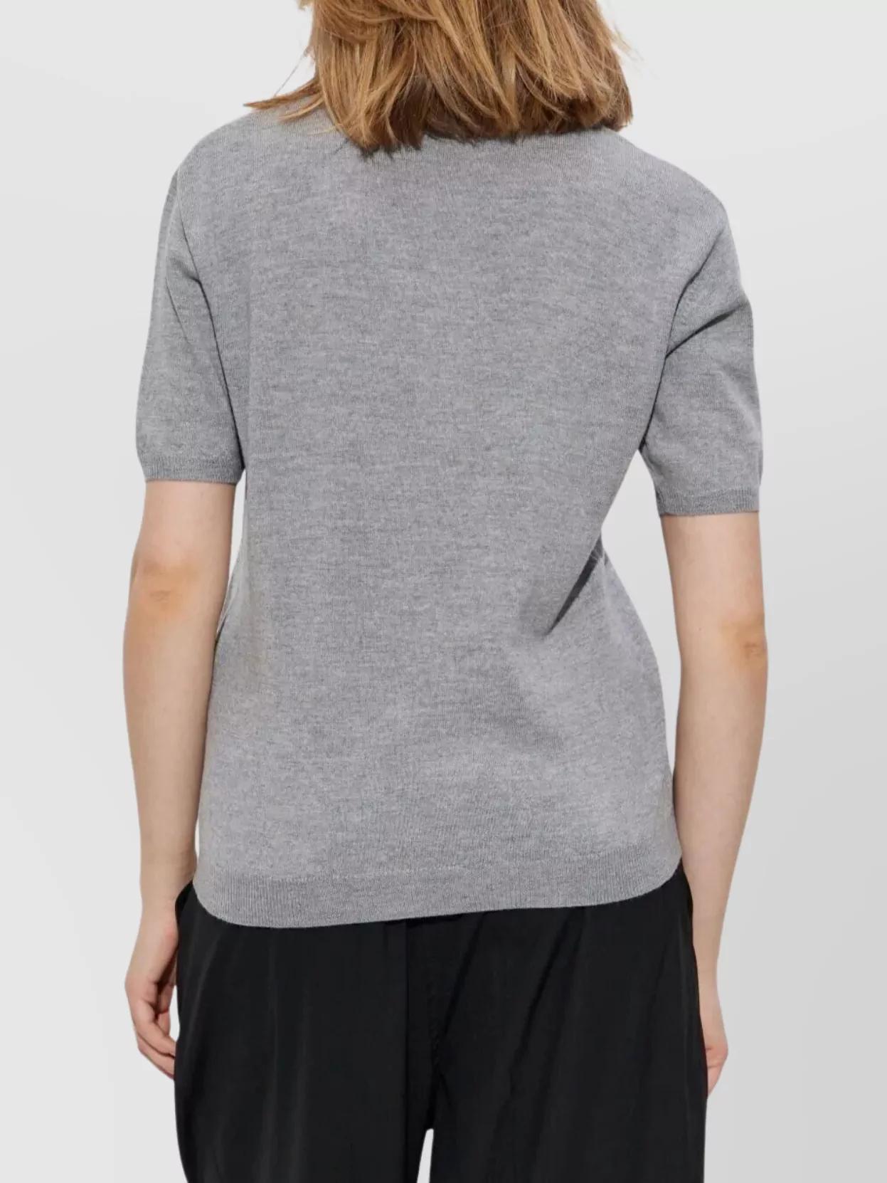 Marni Womens 00n38 Short-sleeved Velvet-collar Wool Polo Shirt