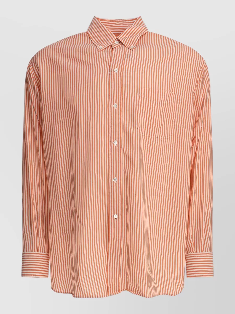 Beams Plus striped wool shirt