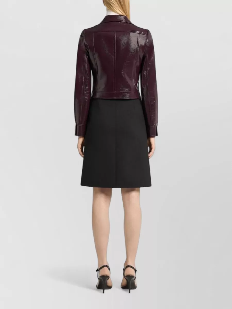 Courrèges Vinyl Cropped High-Collar Jacket