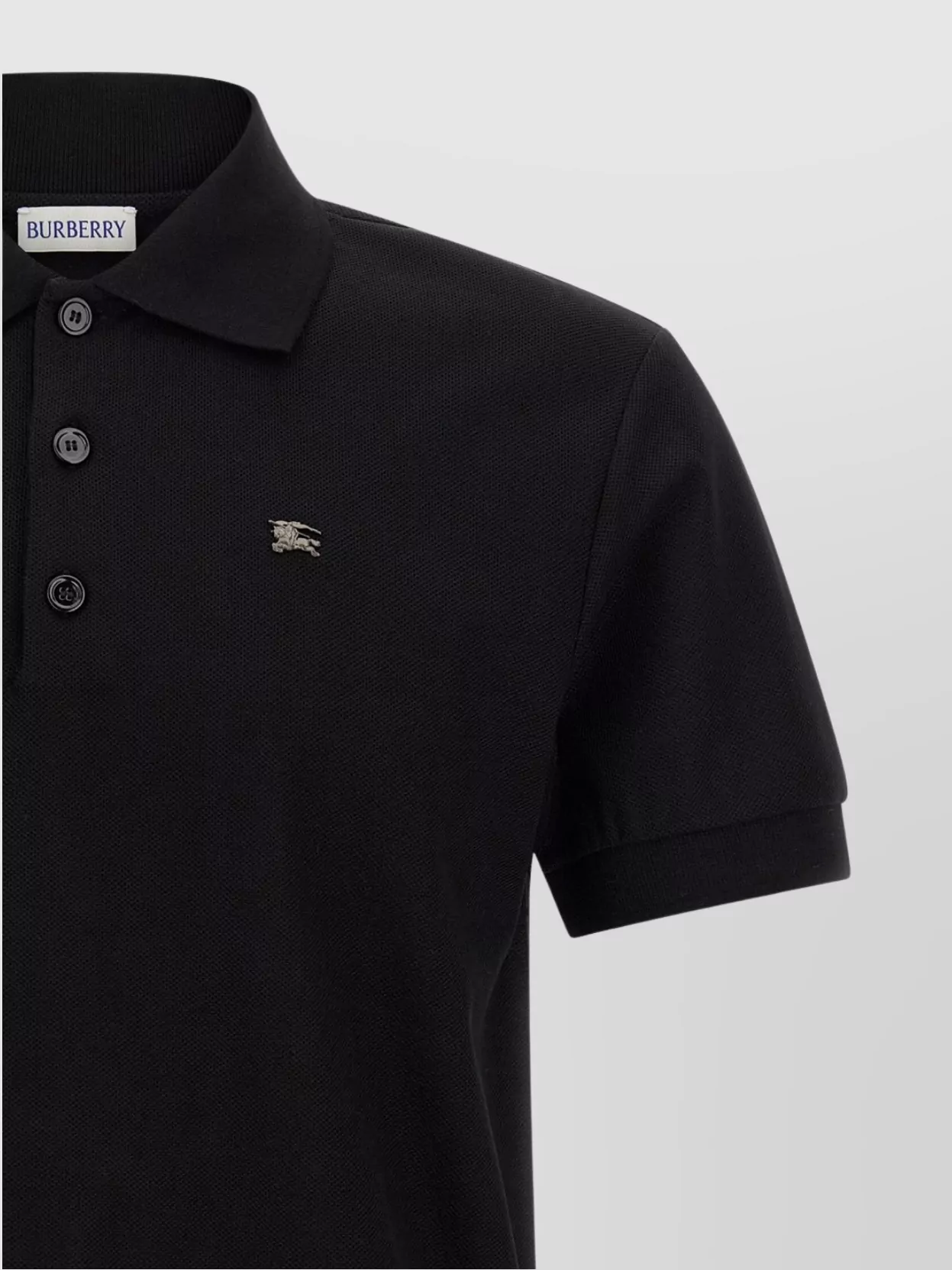 Burberry Short Sleeve Polo Shirt Featuring Collar