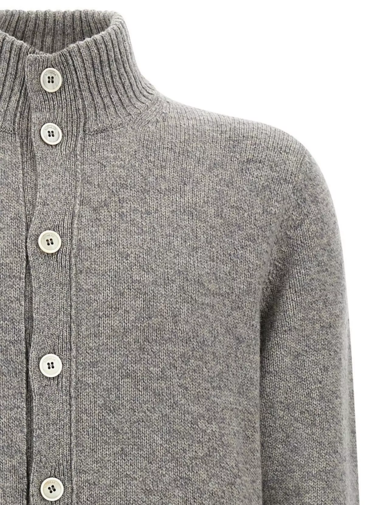 Zanone Front Pockets Ribbed Collar Cardigan