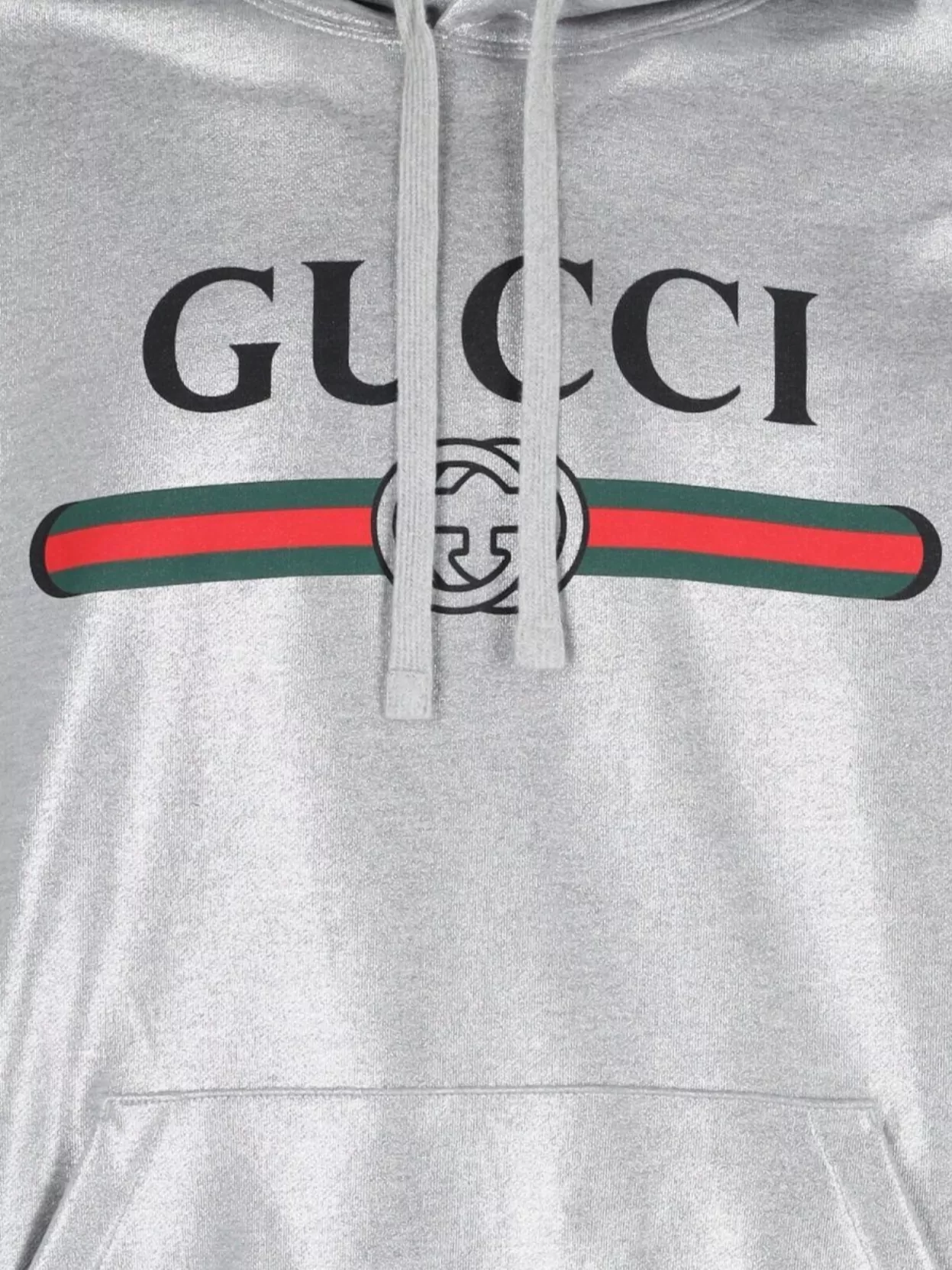 Gucci Metallic Finish Hooded Sweatshirt