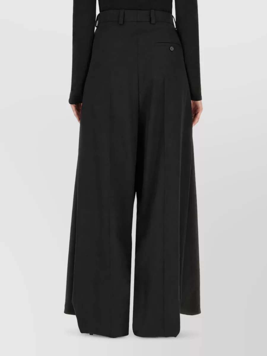 Balenciaga Wool Wide-Leg Trousers
