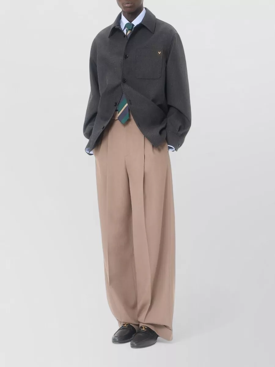 Valentino Wool Blend Shirt Jacket