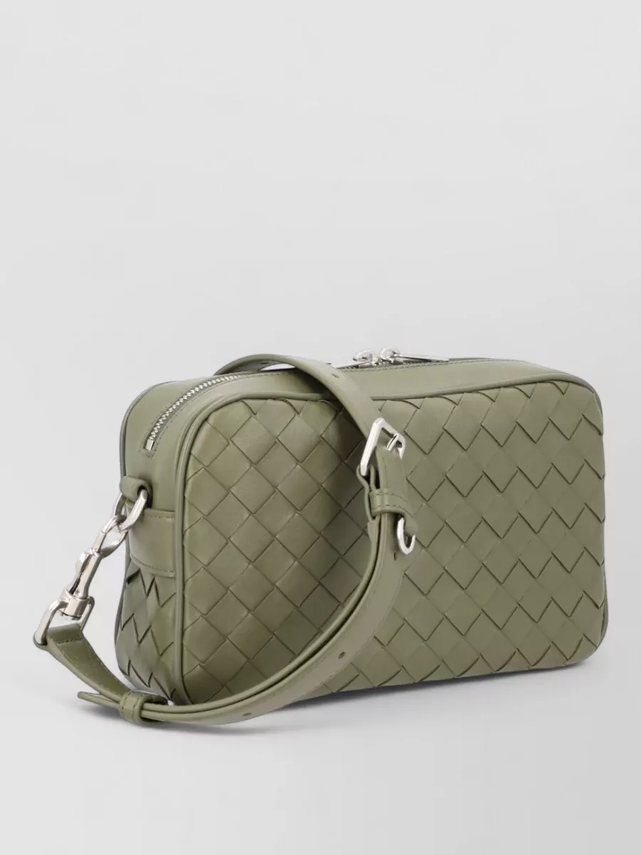 Bottega Veneta Leather Small Braided Crossbody Bag