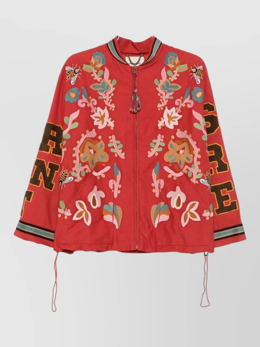 Front Street Embroidered Bomber Jacket