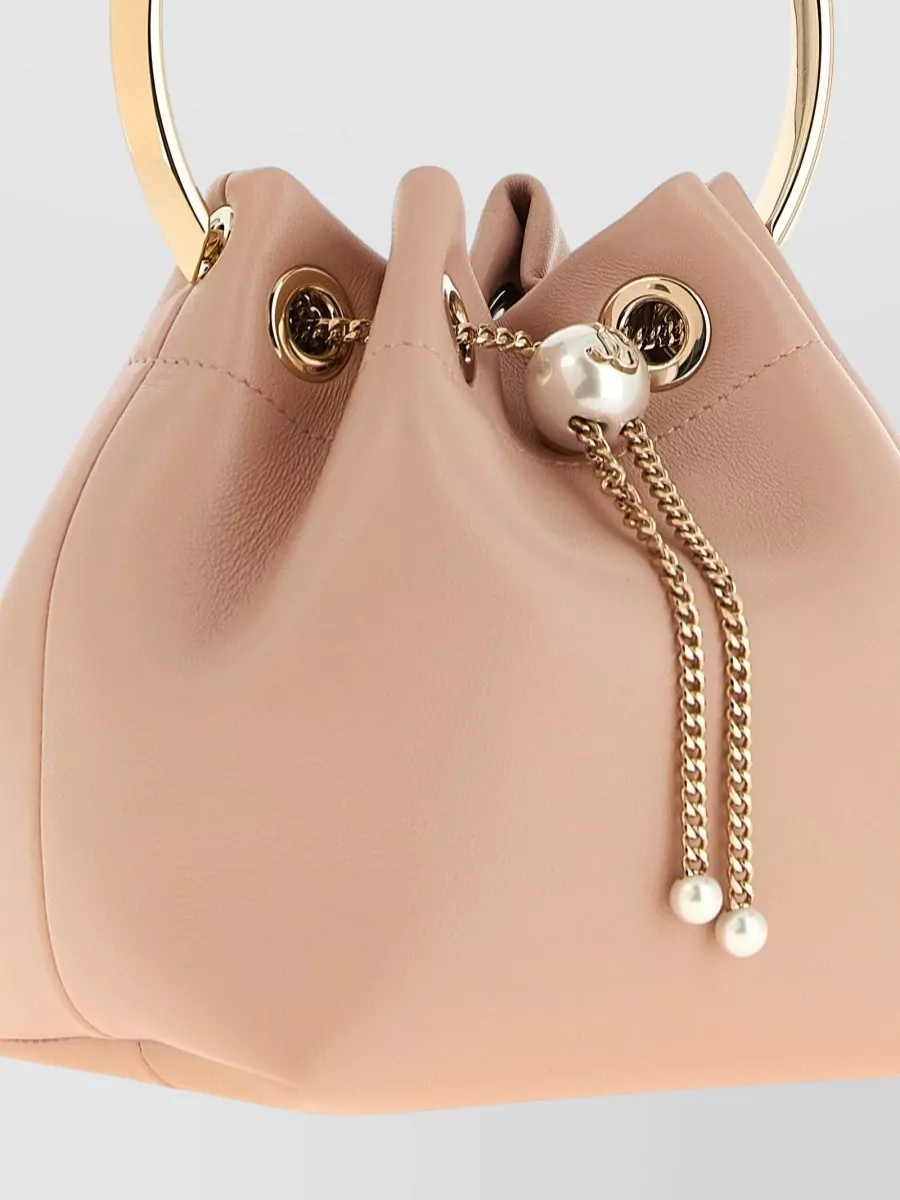 Jimmy Choo Bon Bon Leather Bucket Bag