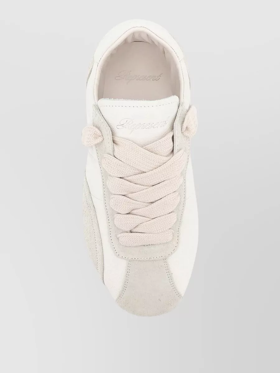 Represent Leather Chunky-Sole Lace-Up Sneakers