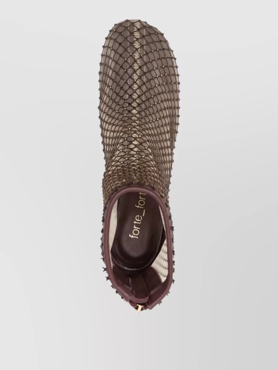 Forte Forte Leather Mesh Ankle Boots