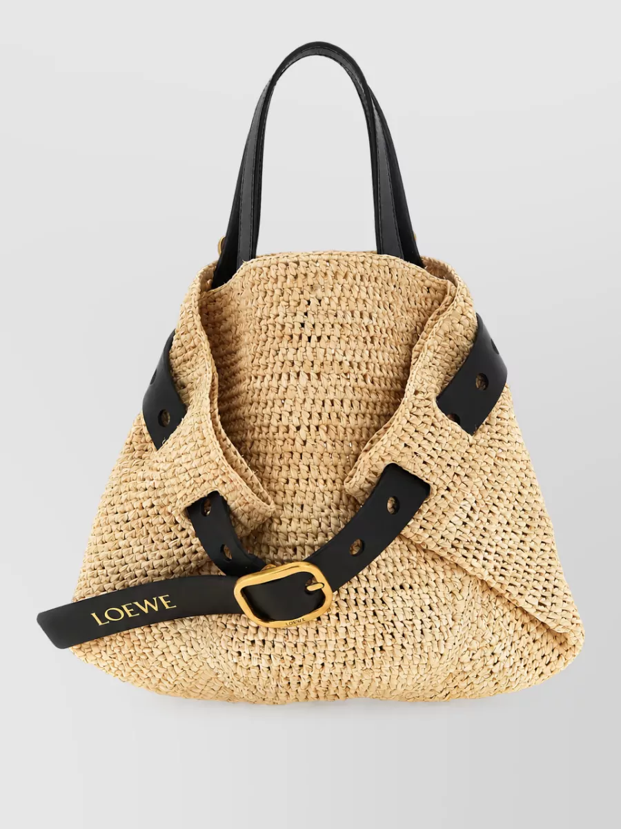 Loewe raffia mini beach bag