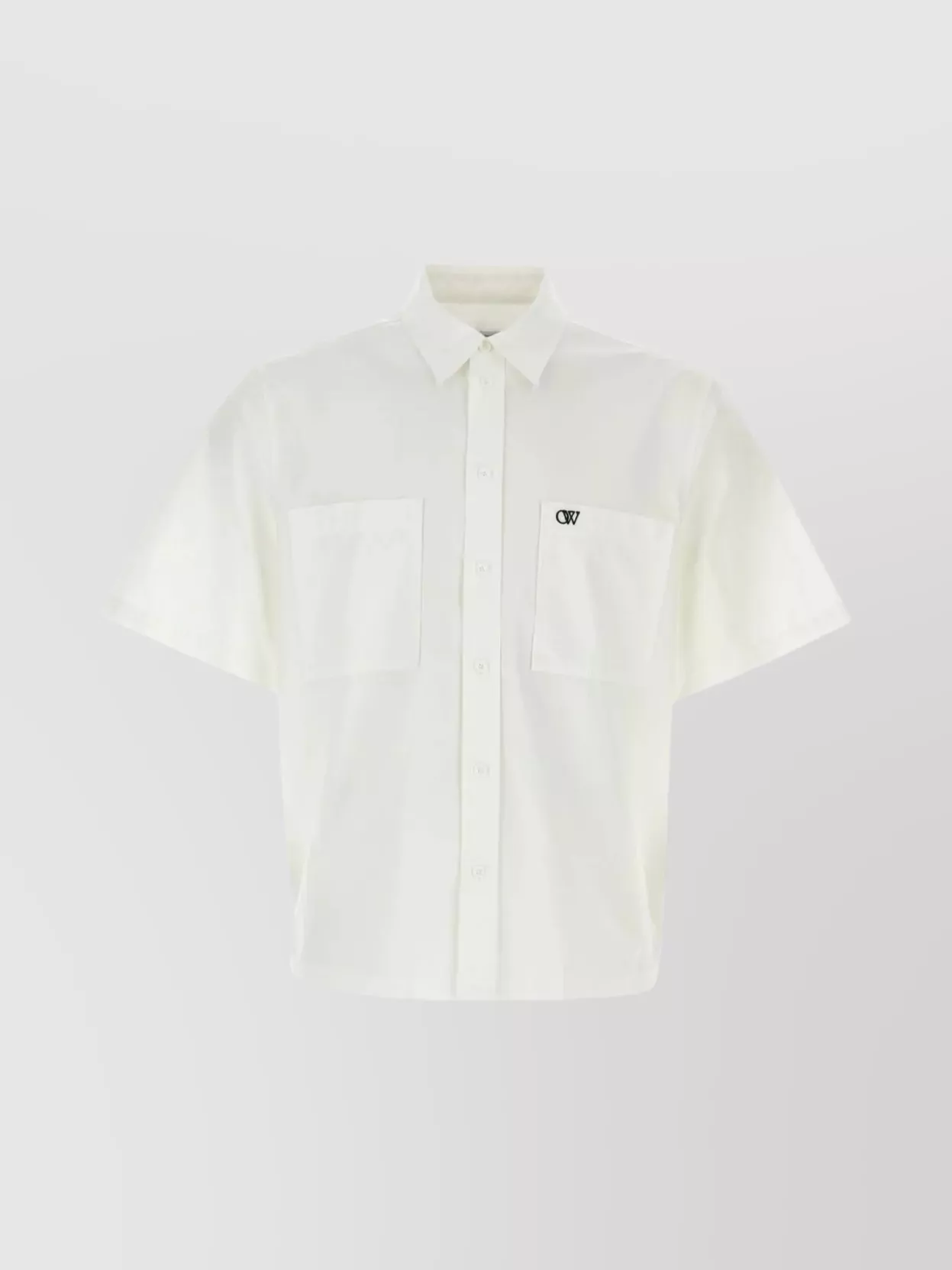 Shop Off-white Poplin Shirt Featuring Hemline Slits In Cream