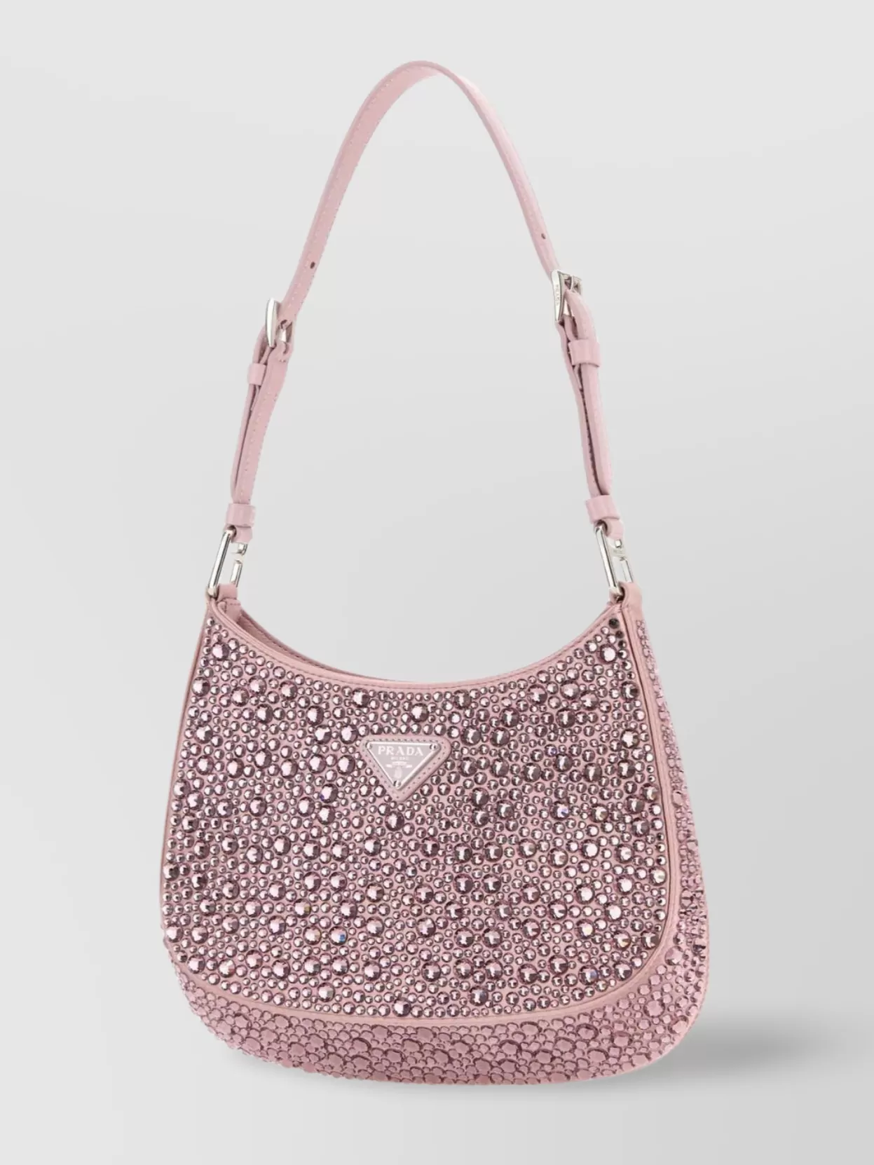 Shop Prada Crystal Embellished Satin Cleo Handbag
