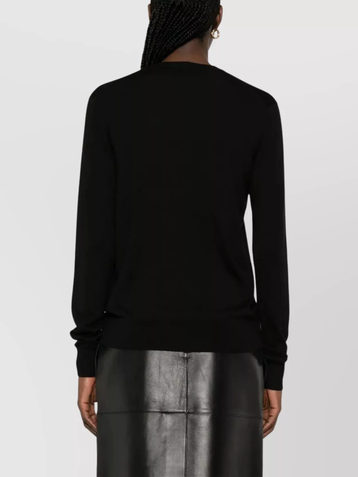 Totême Crewneck Knit Long Sleeves In Black