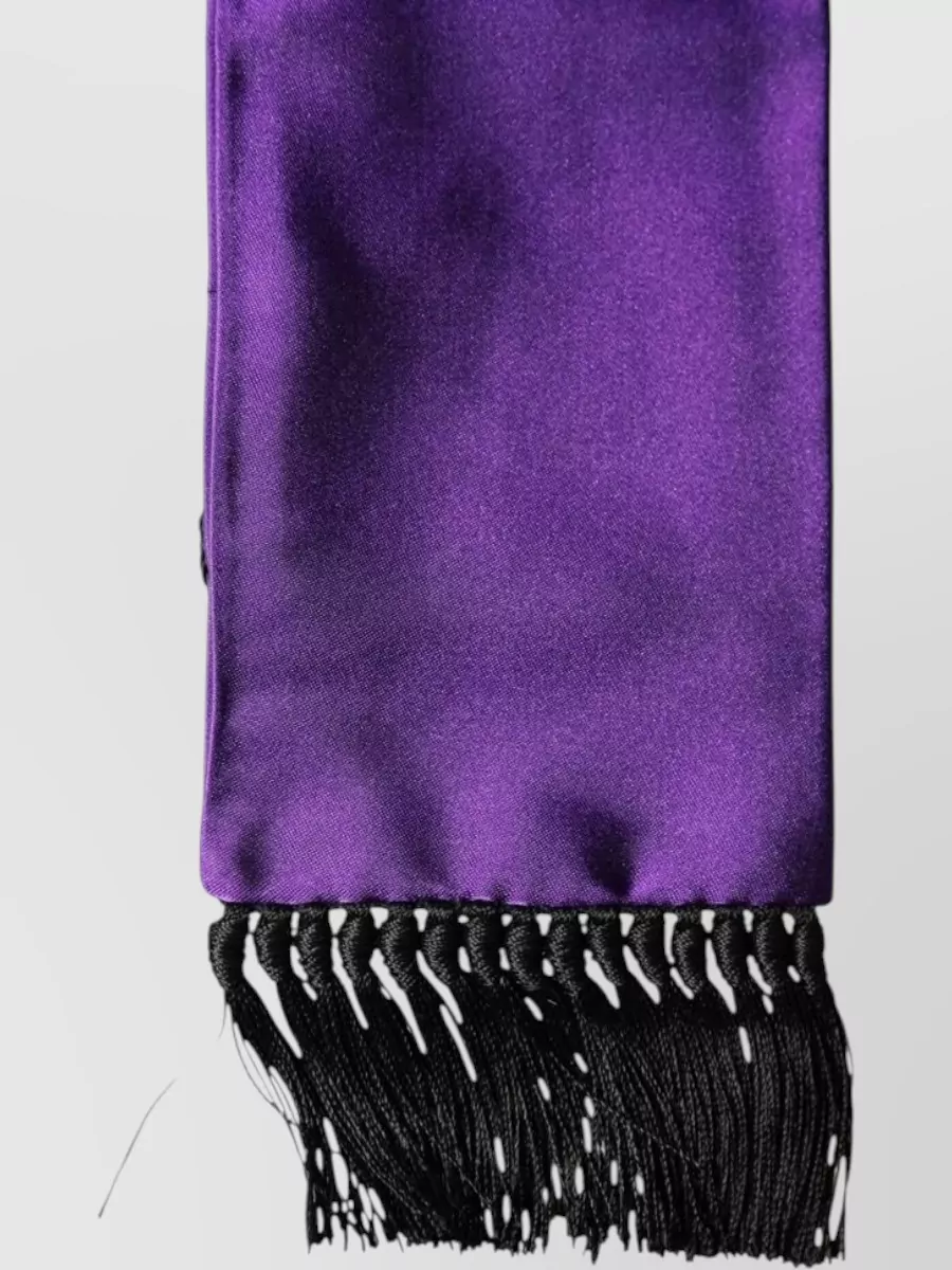 Dolce&Gabbana Silk Fringed Neck Wrap Scarf