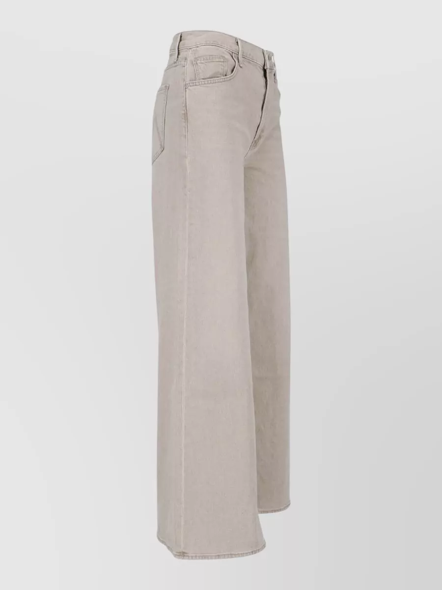 Mother Wide Leg Trousers Belt Loops Pockets