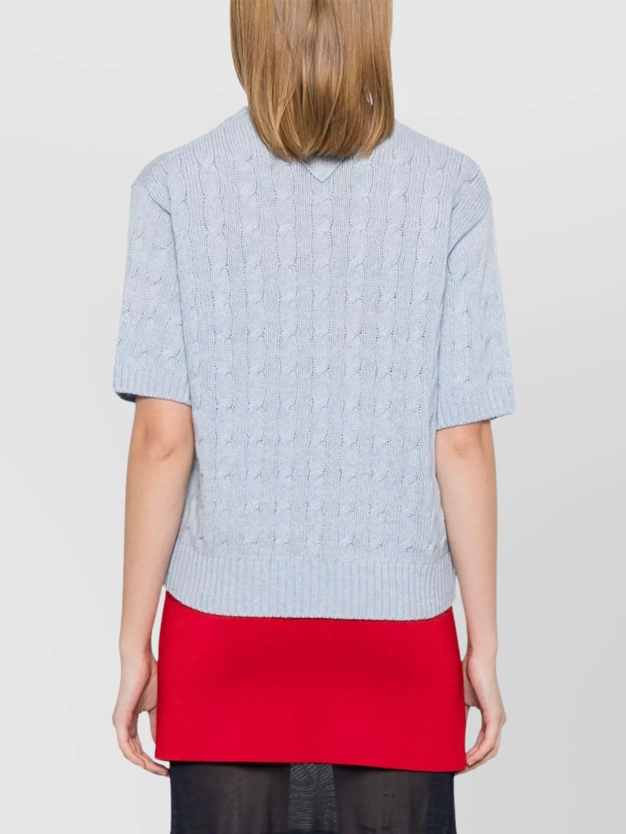 Prada Cashmere Crew Neck Knit Top