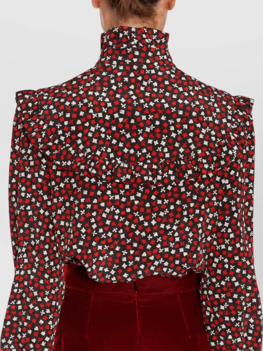 Saint Laurent Stand Collar Blouse