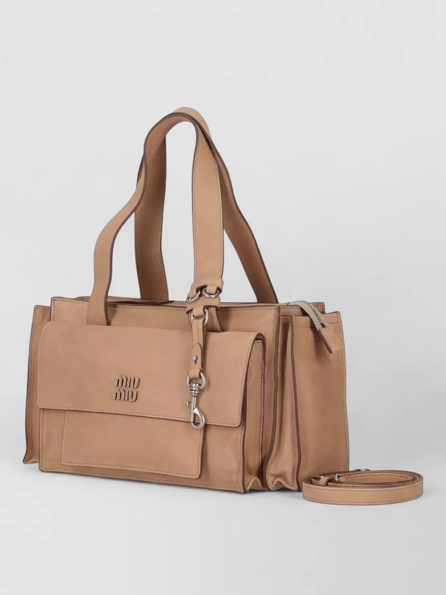Miu Miu Na Lamb Leather Shoulder Bag