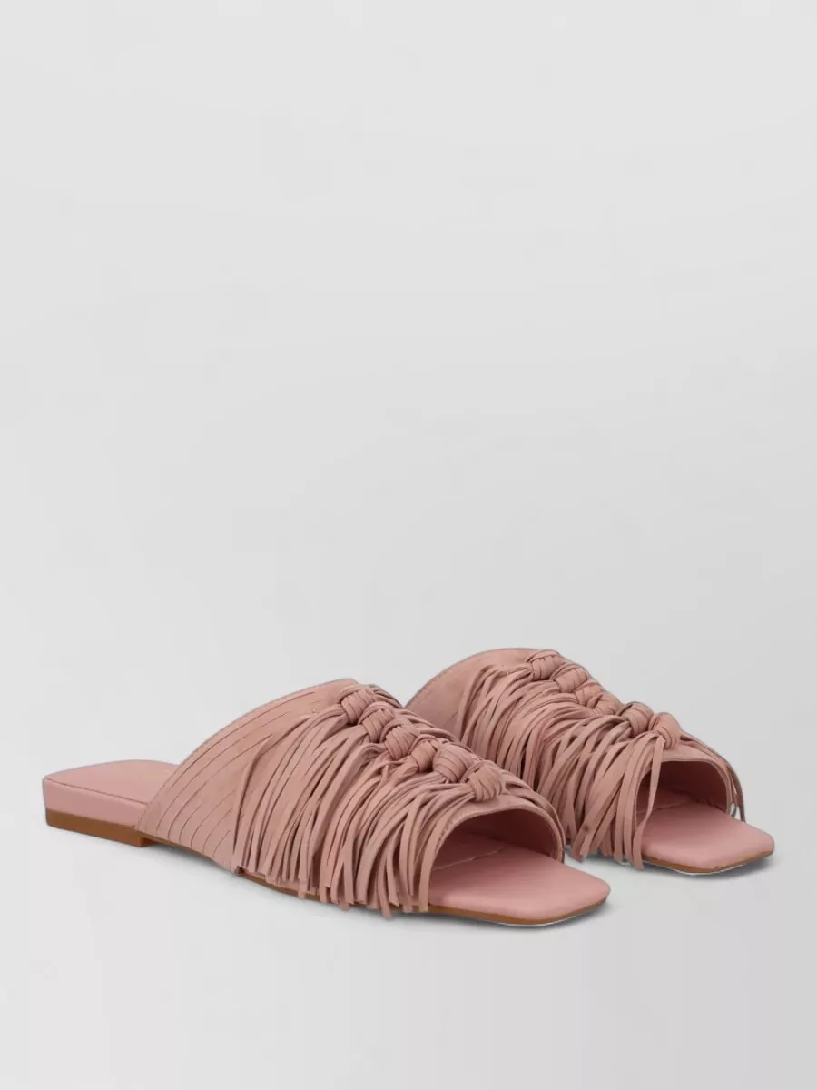 Ash Leather Slides