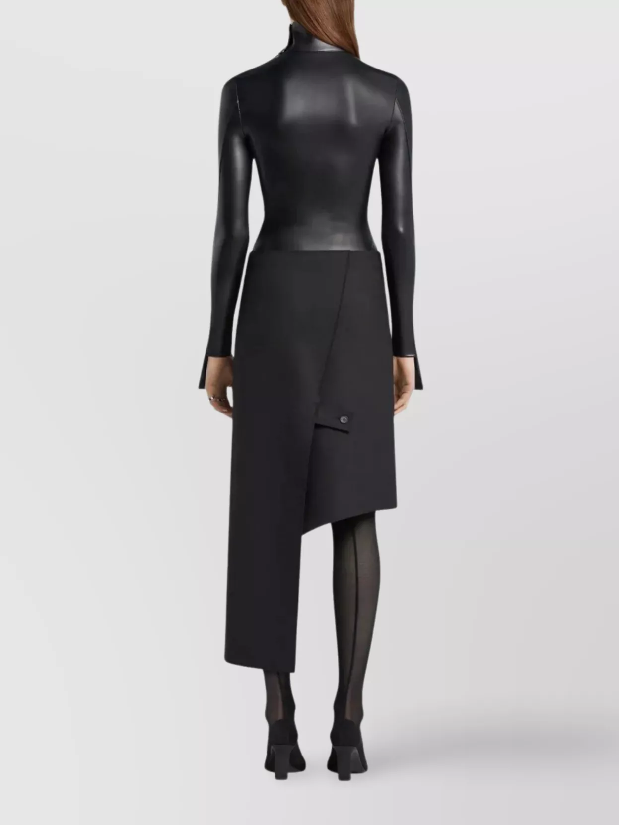 Courrèges Asymmetrical Midi Skirt Pockets