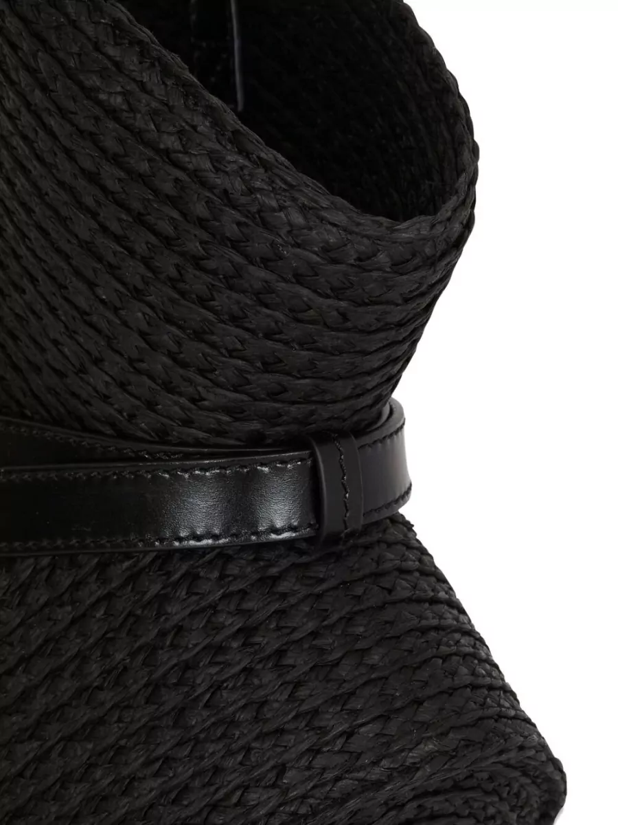 Balmain Shoulder Bag Top Handle Woven Leather