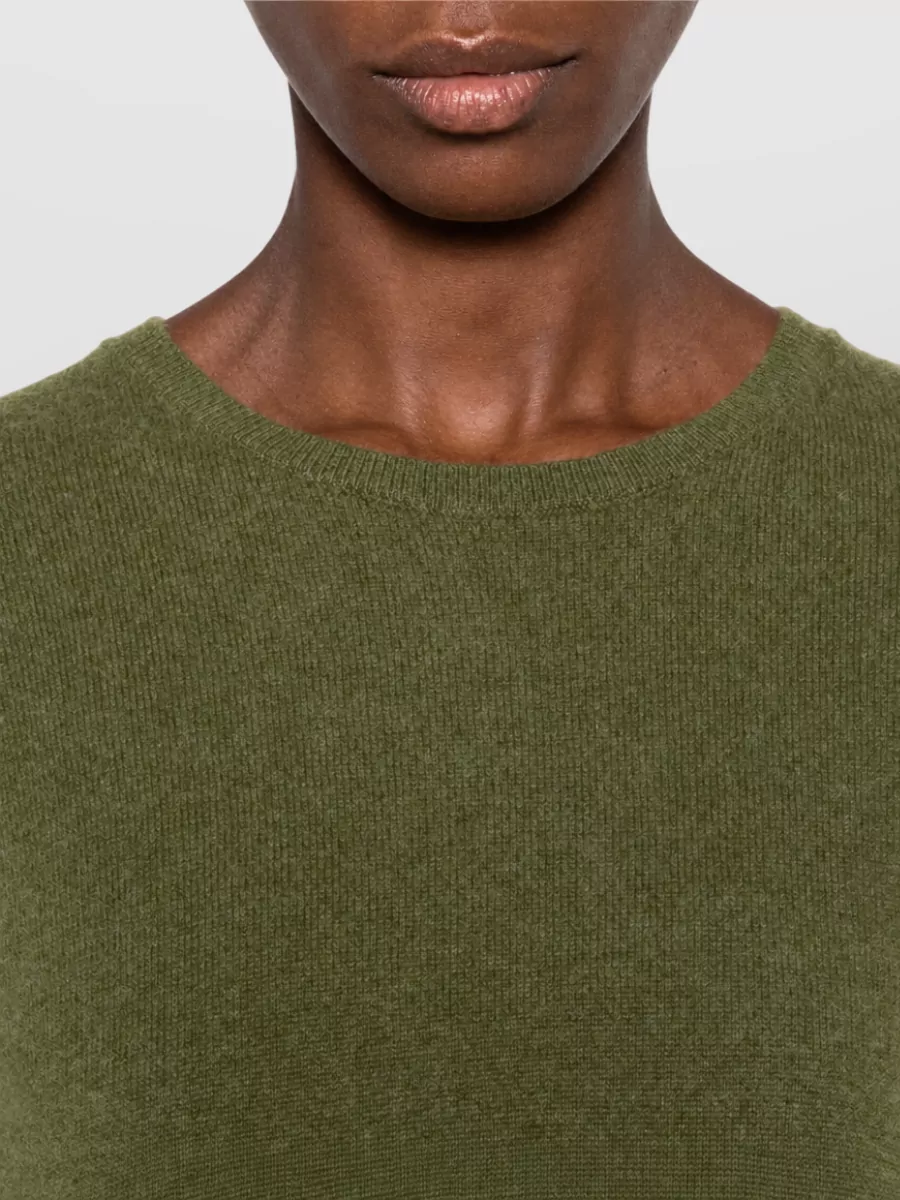 Ct Plage Cashmere Fine Knit Crew Neck Short Sleeve Jumper