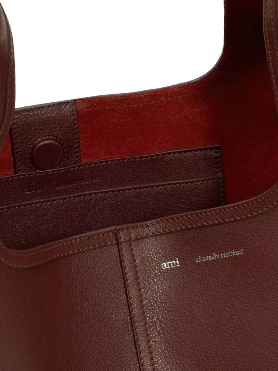 Ami Paris Leather Shoulder Bag