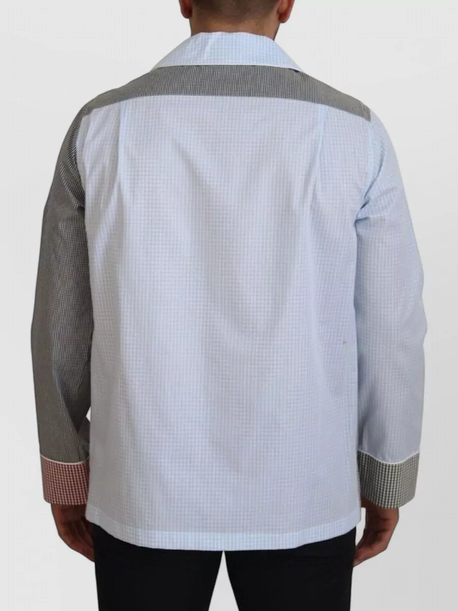 Dolce&Gabbana Cotton Checked Patchwork Long-Sleeve Shirt