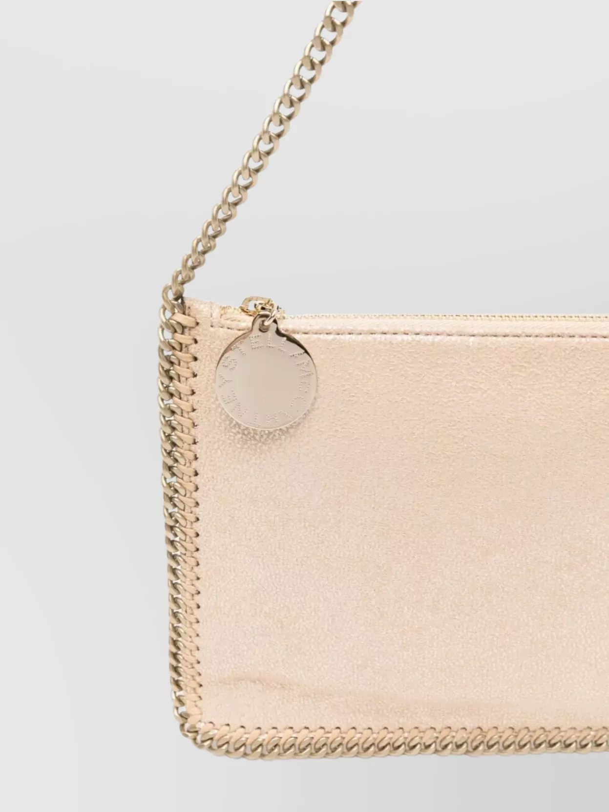 Stella Mccartney Chain Strap Metallic Clutch Bag