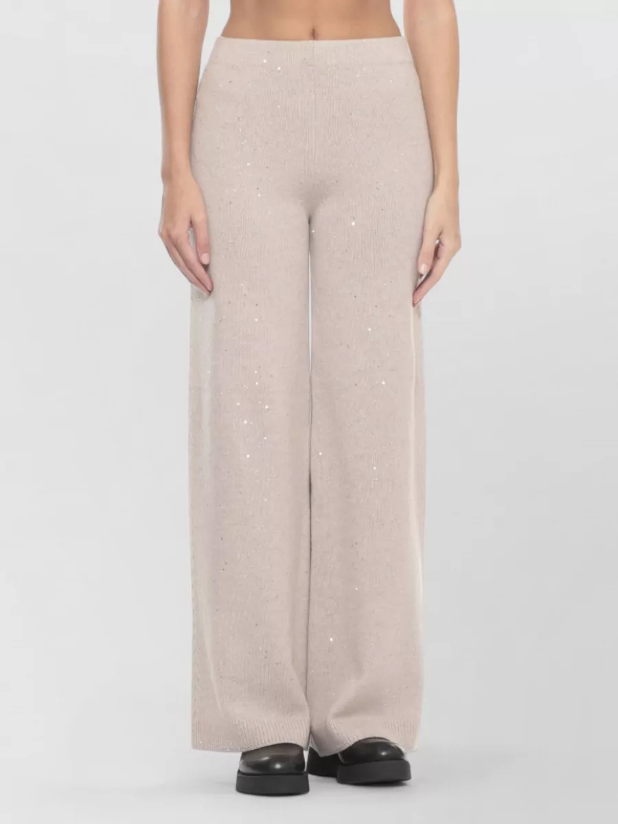 D.exterior Wool Cashmere Wide-Leg Trousers