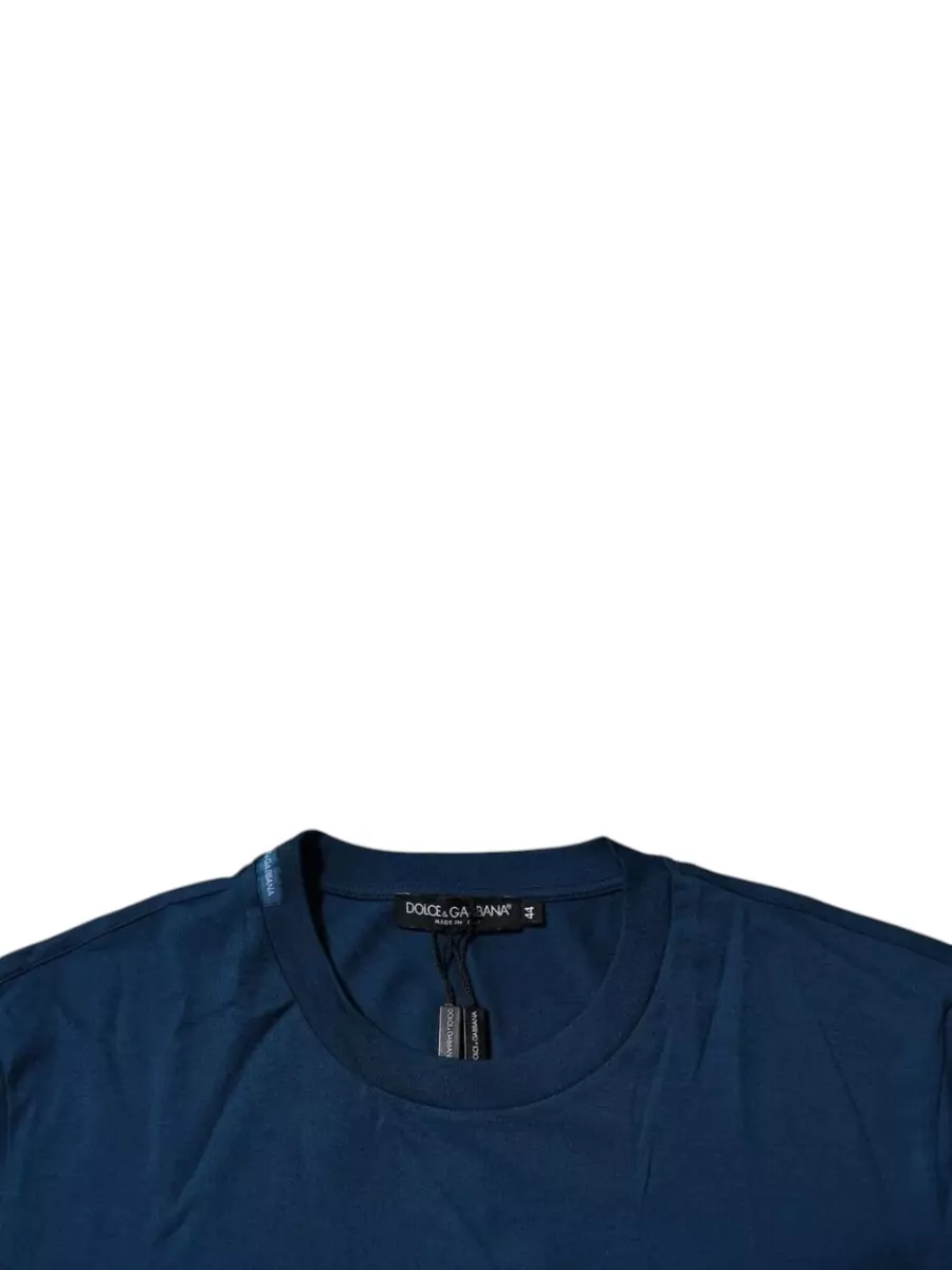 Dolce&Gabbana Cotton Embroidered Crew Neck Short-Sleeve T-Shirt