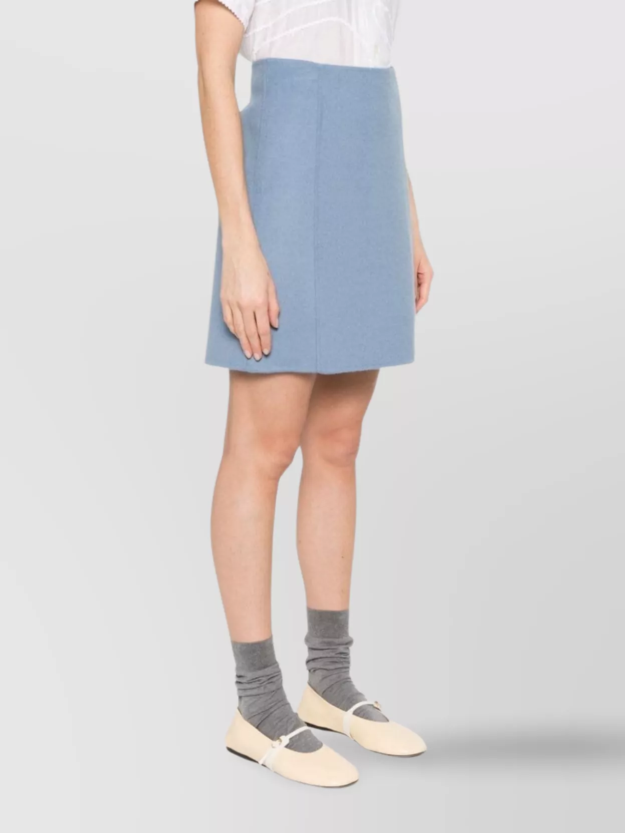 Parosh Wool High-Rise Wrap Mini Skirt