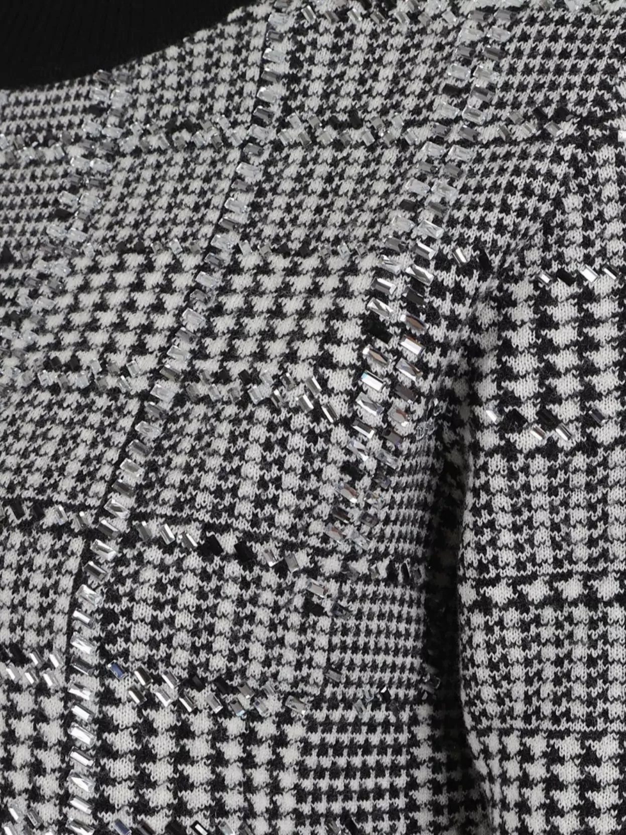 Ermanno Scervino Houndstooth Knit Sweater Short Sleeves