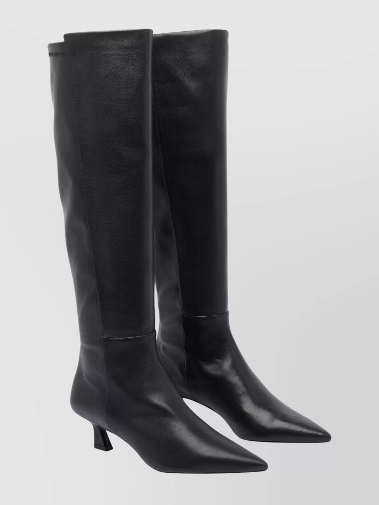 Stuart Weitzman Leather Knee High Pointed Toe Boots