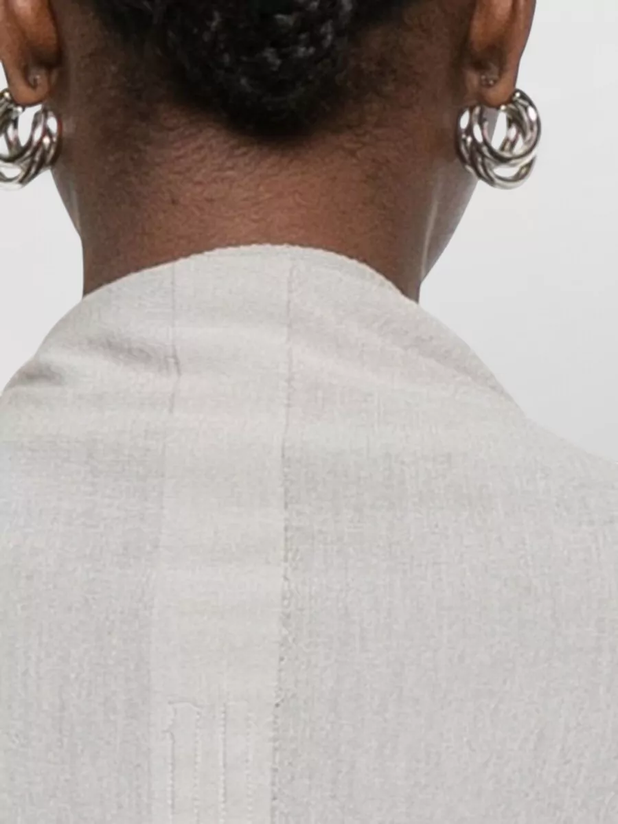 Rick Owens Long Wool Cardigan Open Front Knit