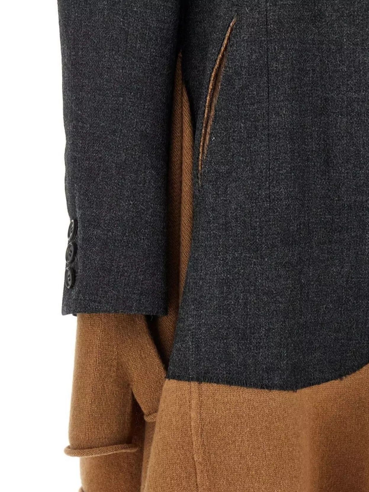 Undercover Draped Front Longline Blazer With Notched Lapels