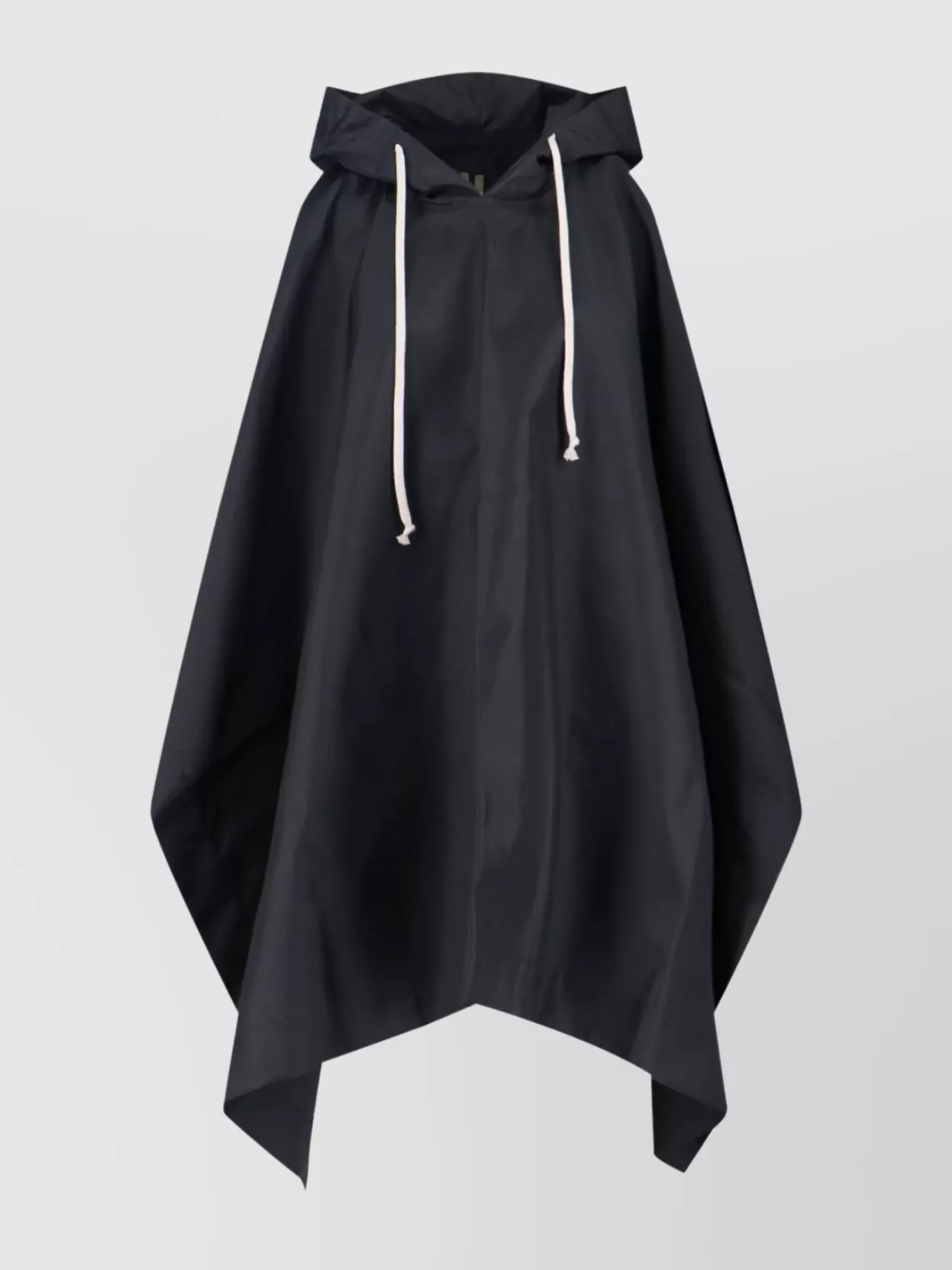 Rick Owens Drkshdw Drawstring Hooded Lightweight Loose Fit Jacket In Black