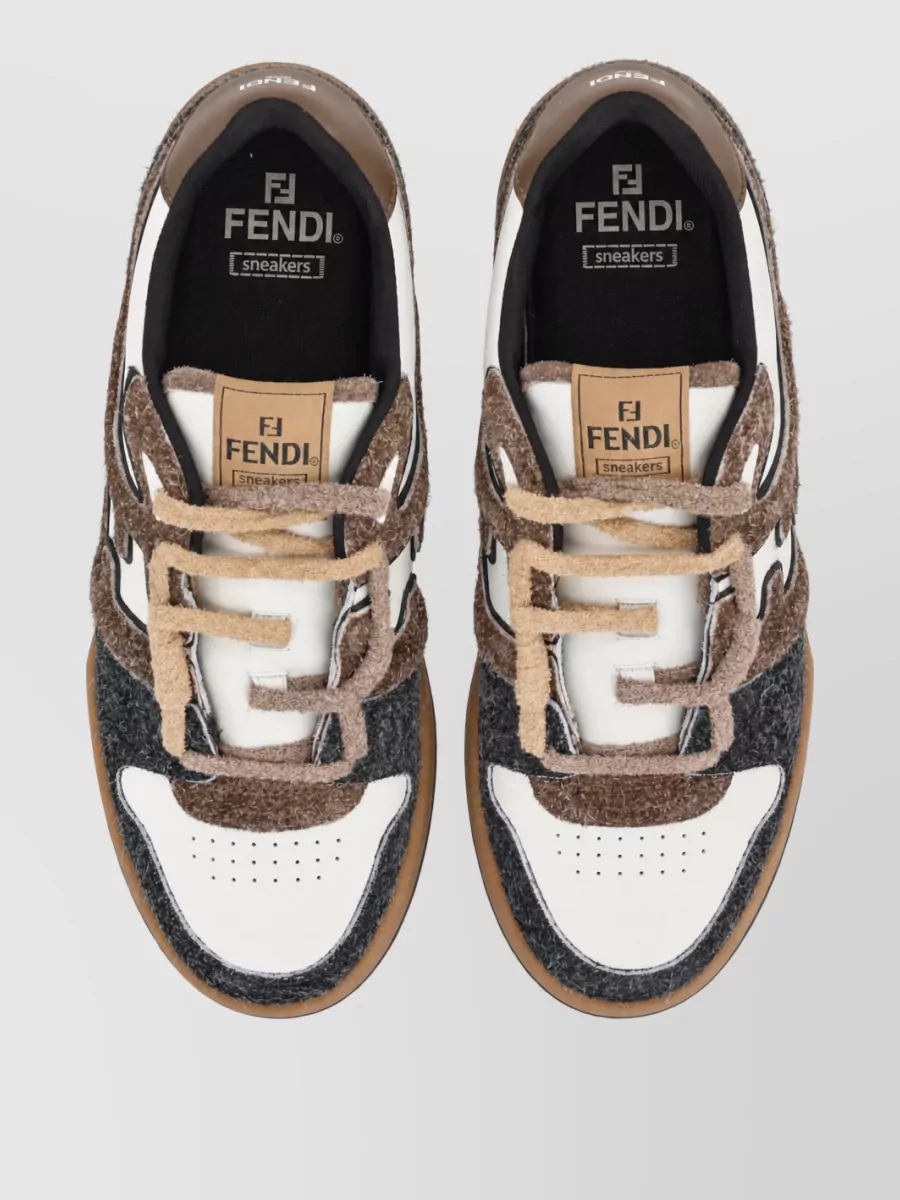 Fendi Leather Low-Top Sneakers