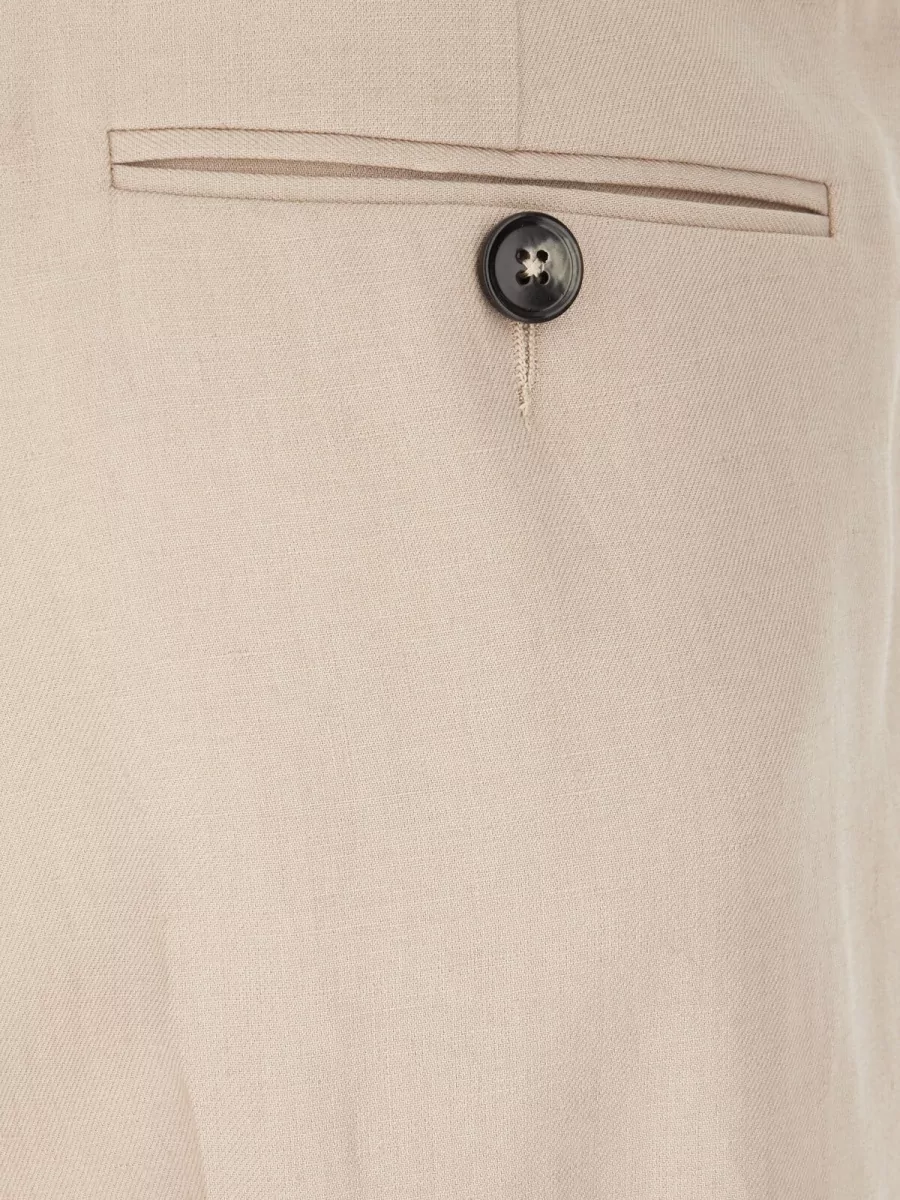 Zegna Linen Straight-Leg Trousers