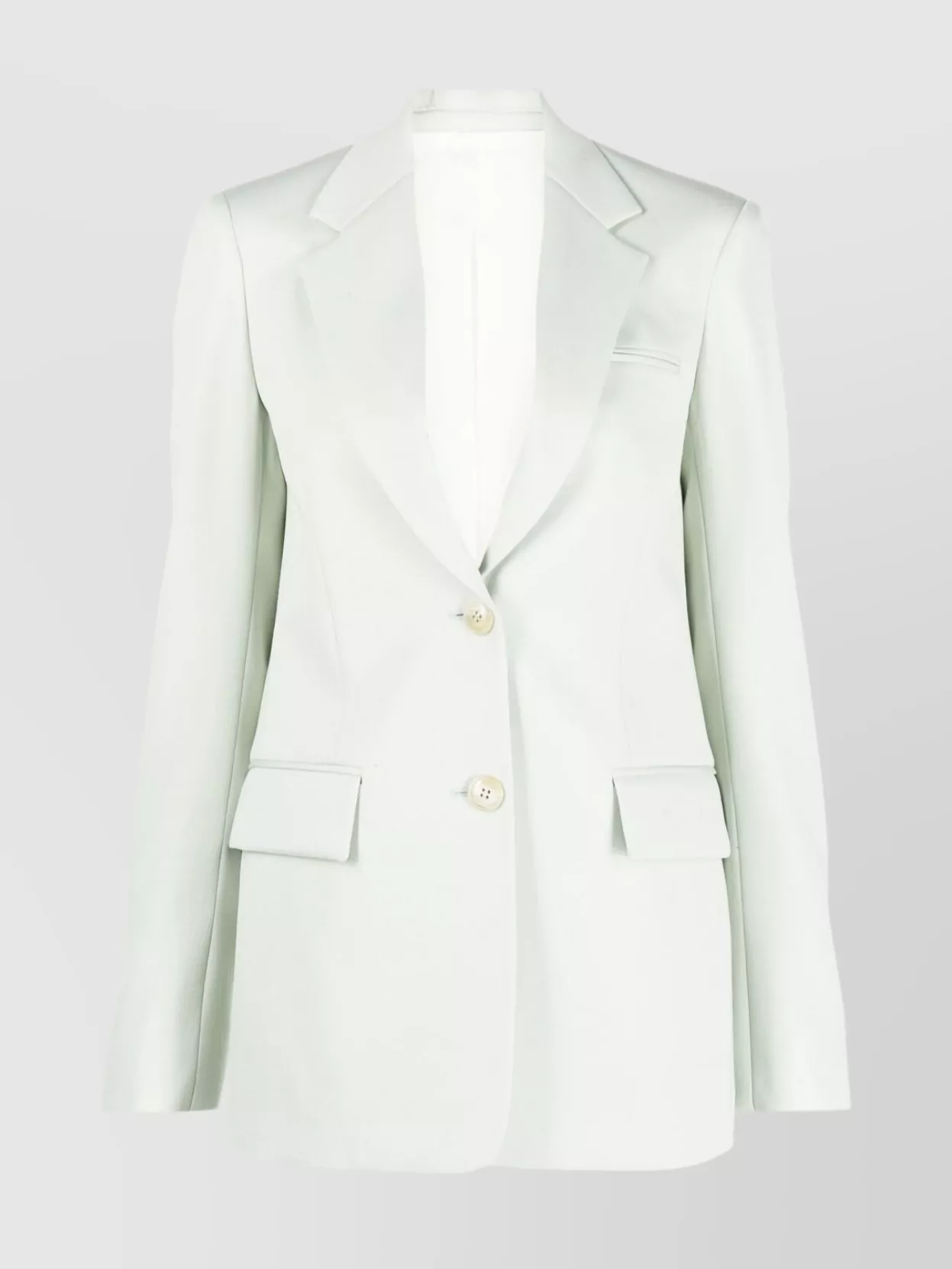 Shop Lanvin Wool Blazer With Rear Vent And Flap Pockets In White