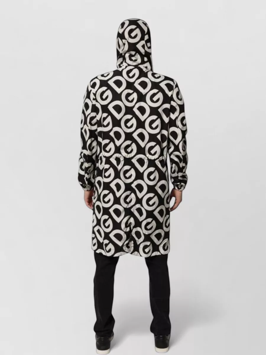 Dolce&Gabbana Logo-Print Hooded Raincoat
