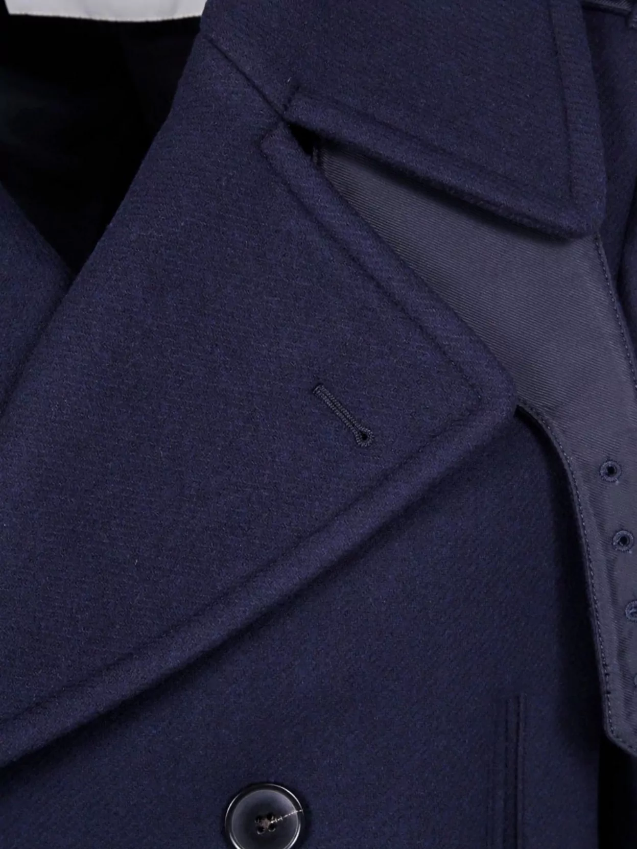 Dries Van Noten Double-Breasted Peacoat Featuring Notched Lapels