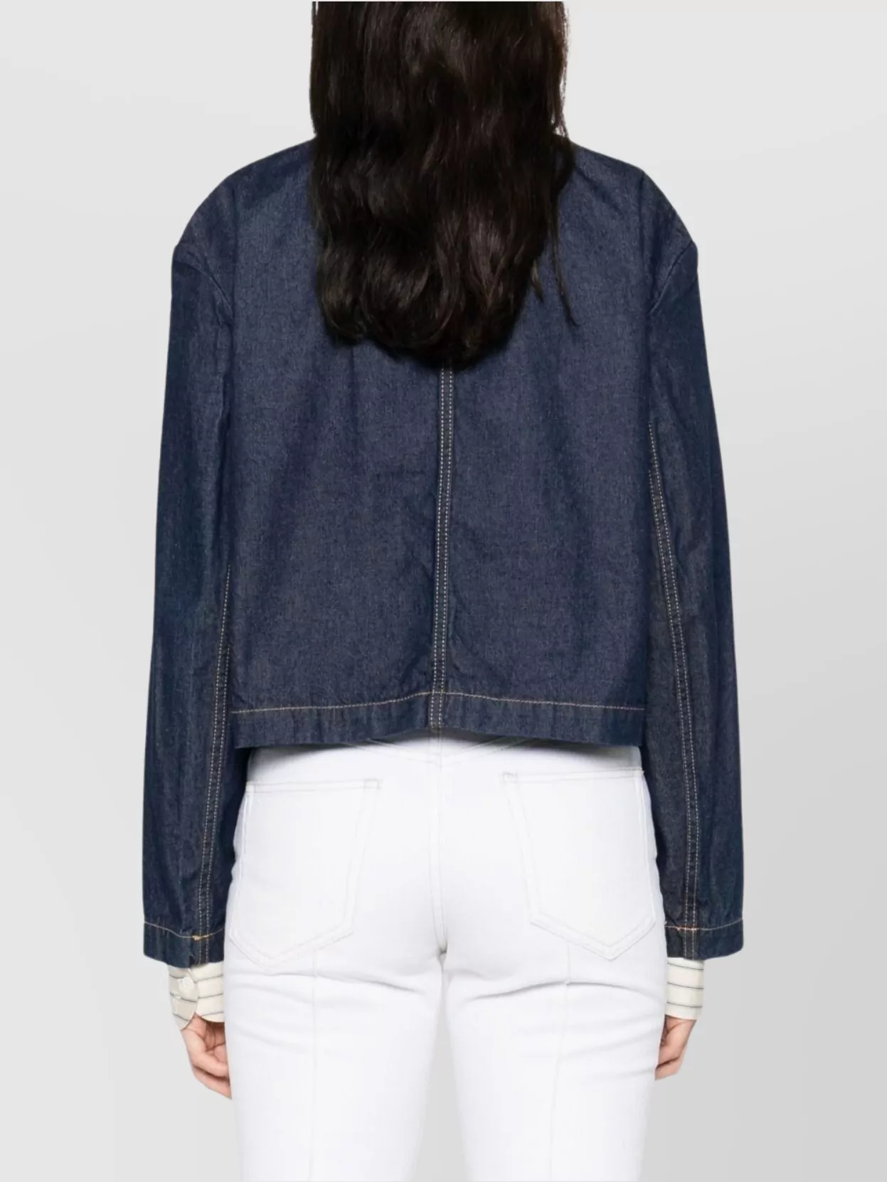 Maison Kitsuné Short Denim Jacket Chest Pocket