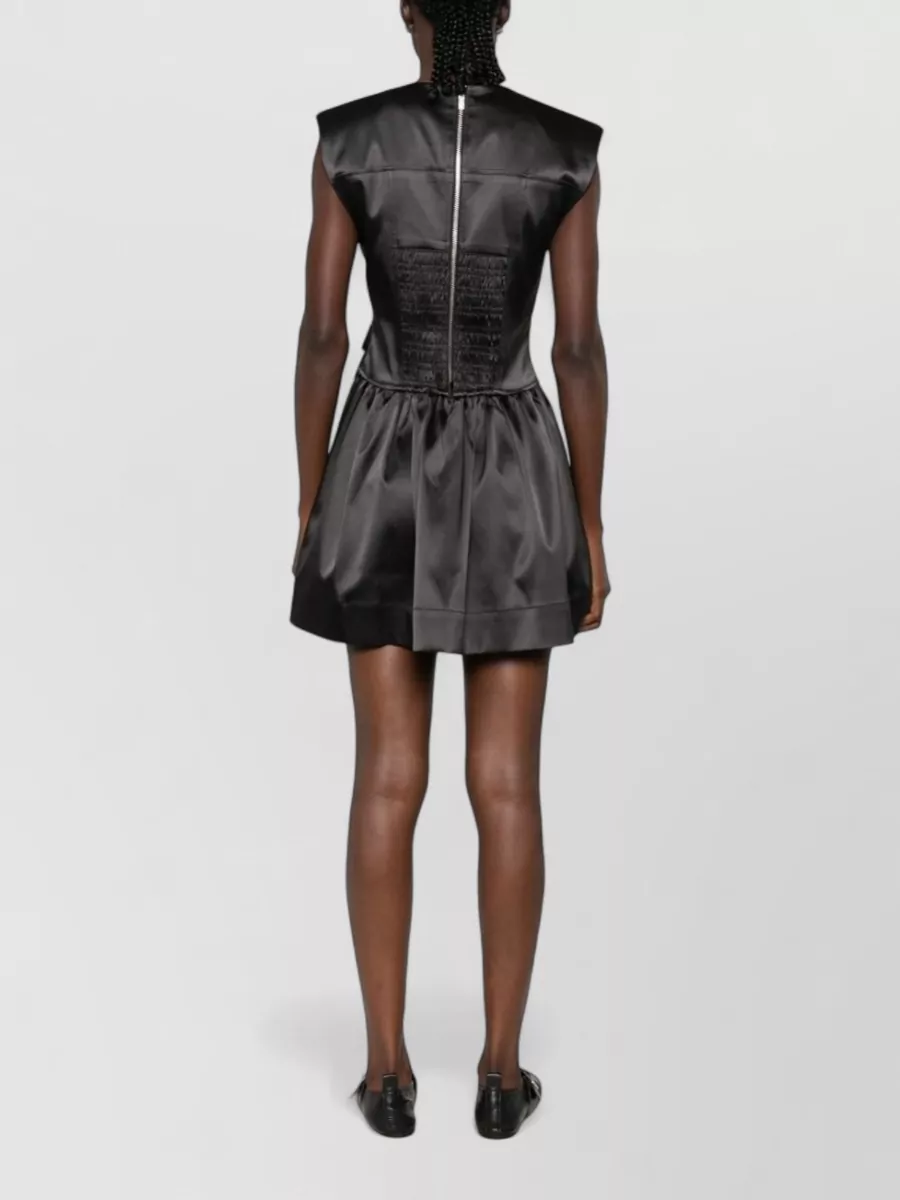Ganni Sleeveless Round Neck Corset Mini Dress