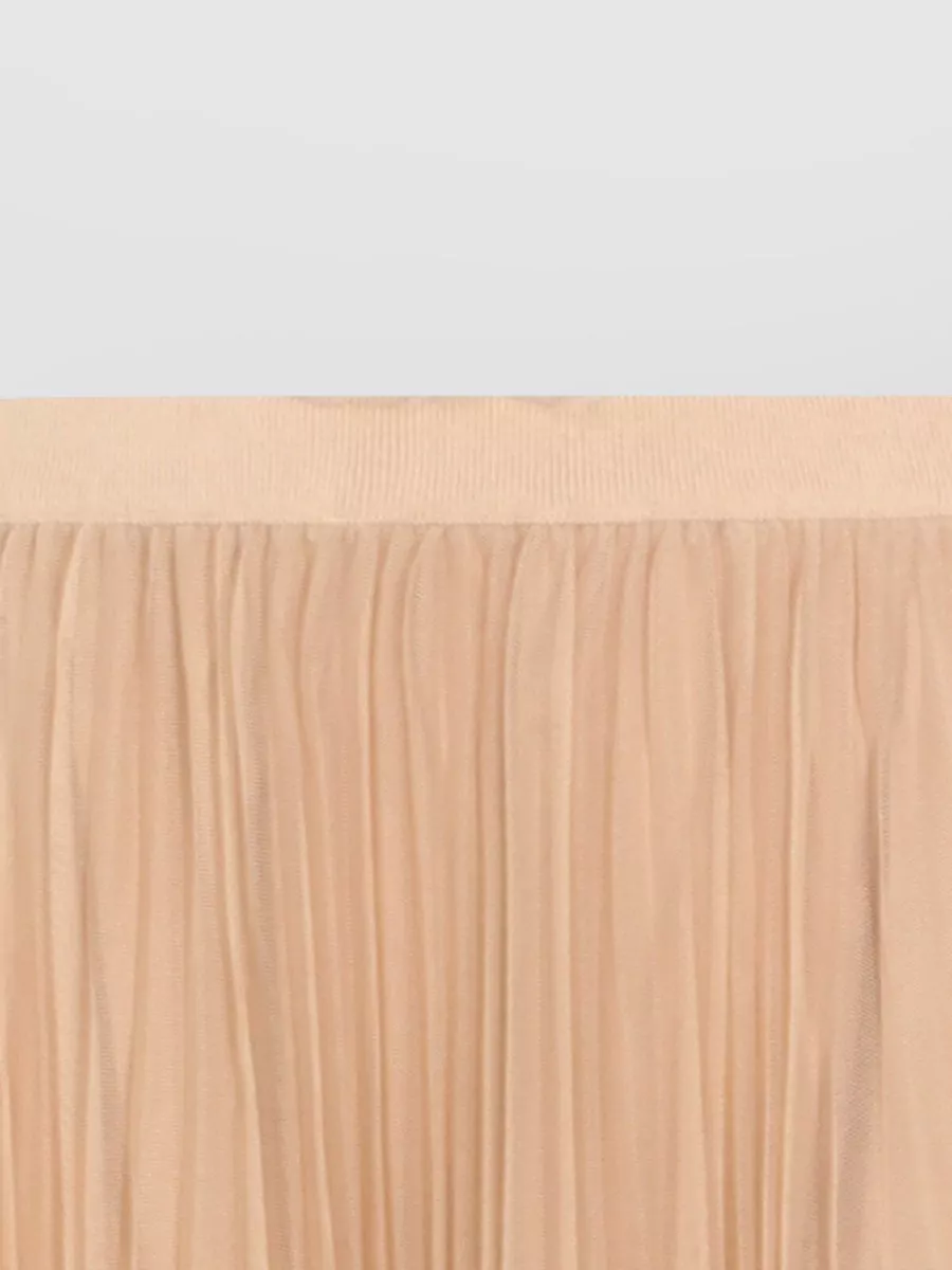 Fabiana Filippi Layered Pleated Skirt Sheer Overlay Midi